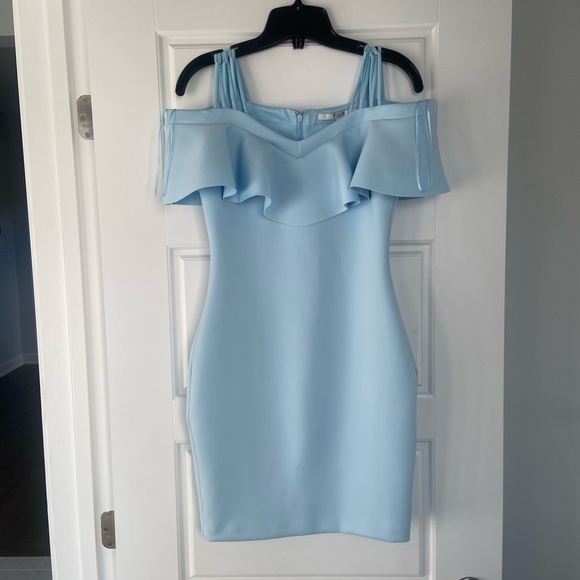 Guess baby blue ruffle top dress - Picture 1 of 5